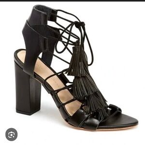 Loeffler Randall Luz Black Tasseled Sandal